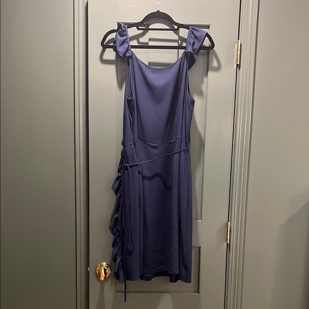 Navy Ruffled Dress - Picture 3 of 3